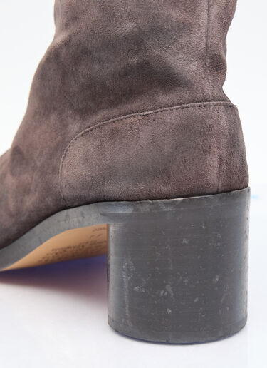 Maison Margiela Tabi Suede Ankle Boots Brown mla0155020