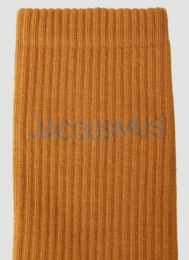 Jacquemus 레 쇼세트 무아송 양말 오렌지 jac0151051