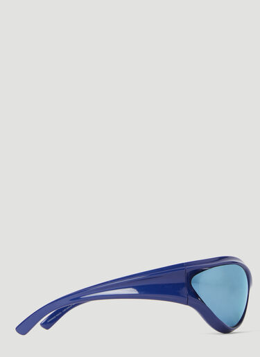 Balenciaga Dynamo 圆形太阳镜 蓝 bcs0355003