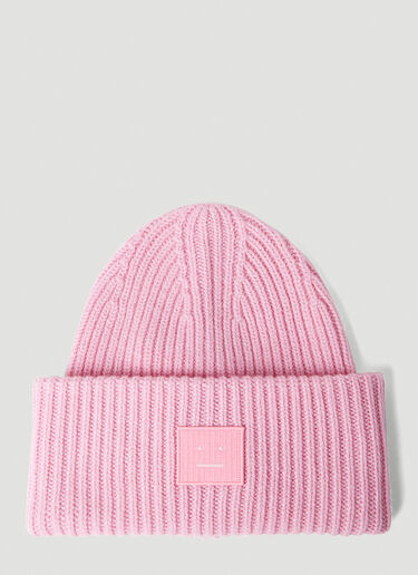 Face Patch Beanie Acne Studios Face Patch Beanie Pink acn0353013