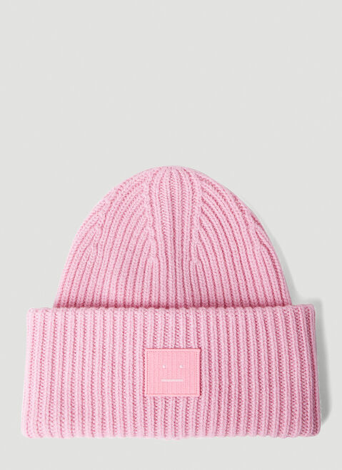 Acne Studios Face Patch Beanie Yellow acn0353001