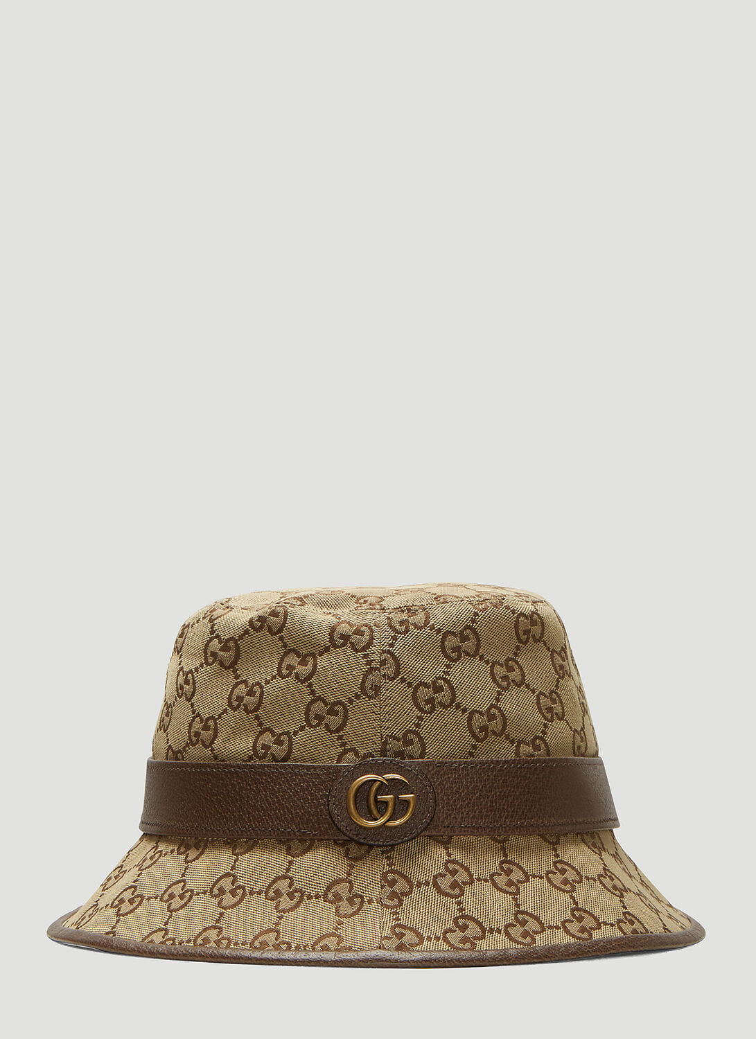 Gucci Gg Logo Fedora Hat In Beige