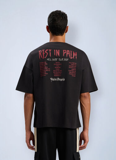Rest In Palm Loose T-Shirt Palm Angels Rest In Palm Loose T-Shirt Black pma0162048