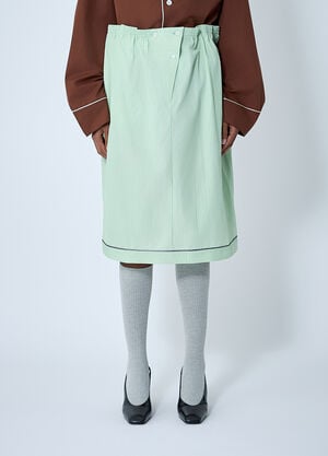 Prada Cotton Midi Skirt Blue pra0262129