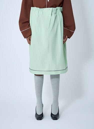 Cotton Midi Skirt Prada Cotton Midi Skirt Blue pra0262129