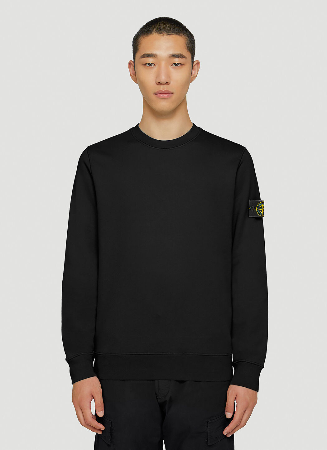 Stone island crewneck black sales