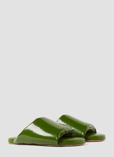 Bottega Veneta Flat Padded Sandals Green bov0251088