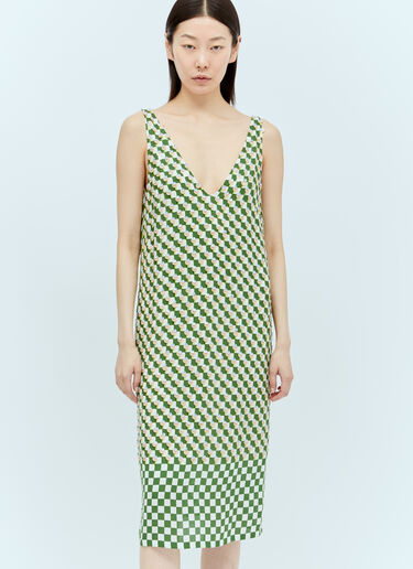Dries Van Noten Debbie Embellished Dress Green dvn0256018
