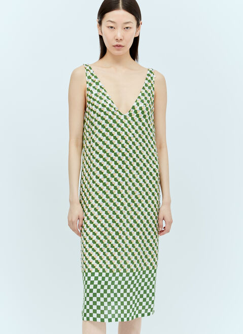 Acne Studios Debbie Embellished Dress Green acn0255013