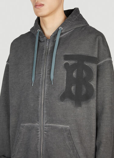 Burberry 로고 패치 후드 스웨트셔츠 그레이 bur0152022