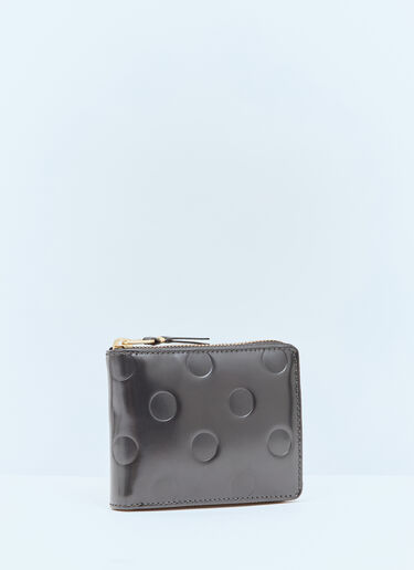 Comme des Garçons Wallet 양각 도트 가죽 지갑 블랙 cdw0357001