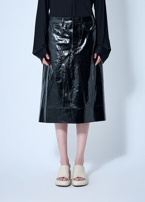Jil Sander High-Shine Pencil Skirt Black jil0259008