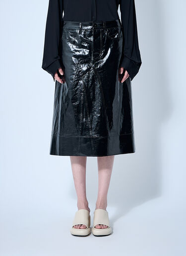 Jil Sander 高亮铅笔半裙  黑色 jil0259008
