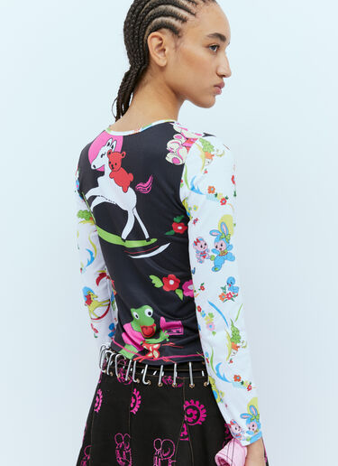 Chopova Lowena Duelling Toys Fitted Jersey Top Black cho0254004