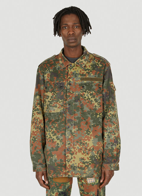 Balmain Camo Military Jacket Black bln0153010