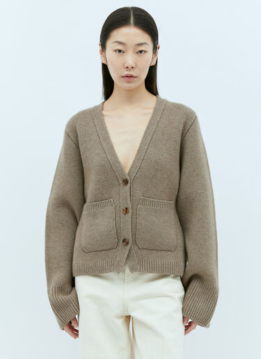 Khaite Scarlet Cashmere Cardigan Beige kha0255011