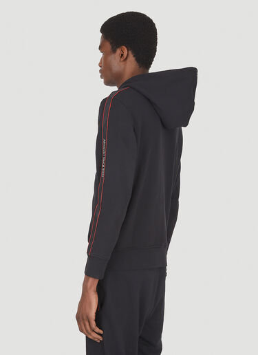 Alexander McQueen Logo Tape Hooded Sweatshirt Black amq0147019