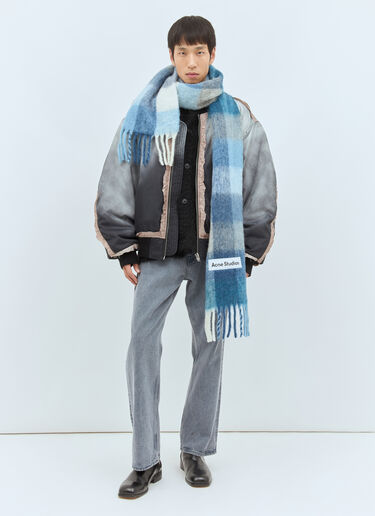 Acne Studios Frayed Trims Bomber Jacket Grey acn0158005