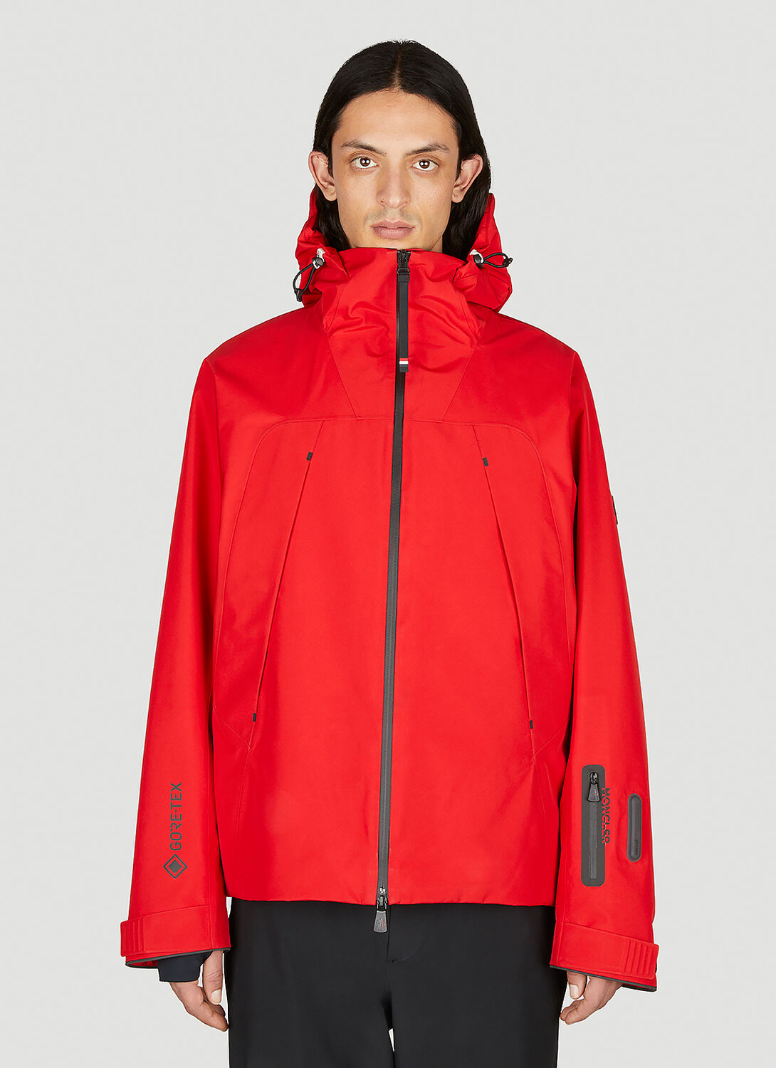 Shop Moncler Lapaz Hooded Jacket In Red