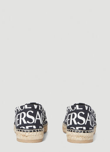 Versace 로고 프린트 에스파드리유 블랙 vrs0251037