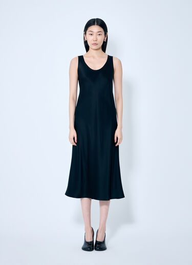 Max Mara Silk Midi Dress Black max0259004