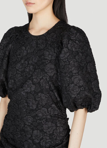 GANNI Jacquard Dress Black gan0253019