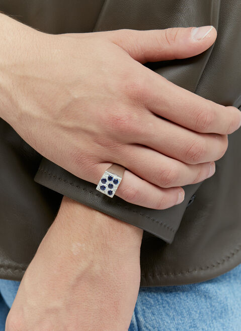 Bleue Burnham The Rose Garden Signet Ring Silver bbm0354005