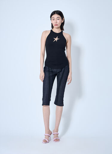 Mugler Cut-Out Tank Top Black mug0259005