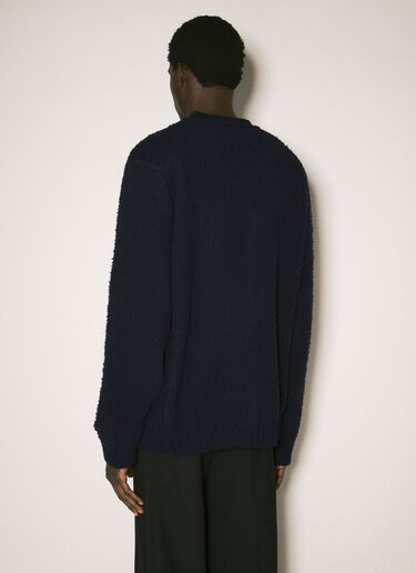 Textured Knit Cardigan Yohji Yamamoto Textured Knit Cardigan Navy yoy0158008
