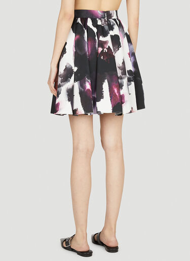 Painted Pleated Skirt Alexander McQueen Painted Pleated Skirt Black amq0251058