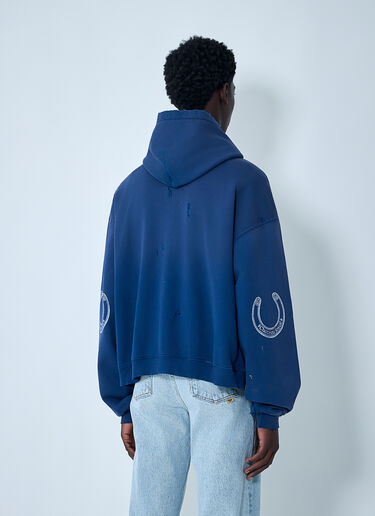 Gallery Dept. Distressed Chateau Raunch Hooded Sweatshirt Navy gdp0160063