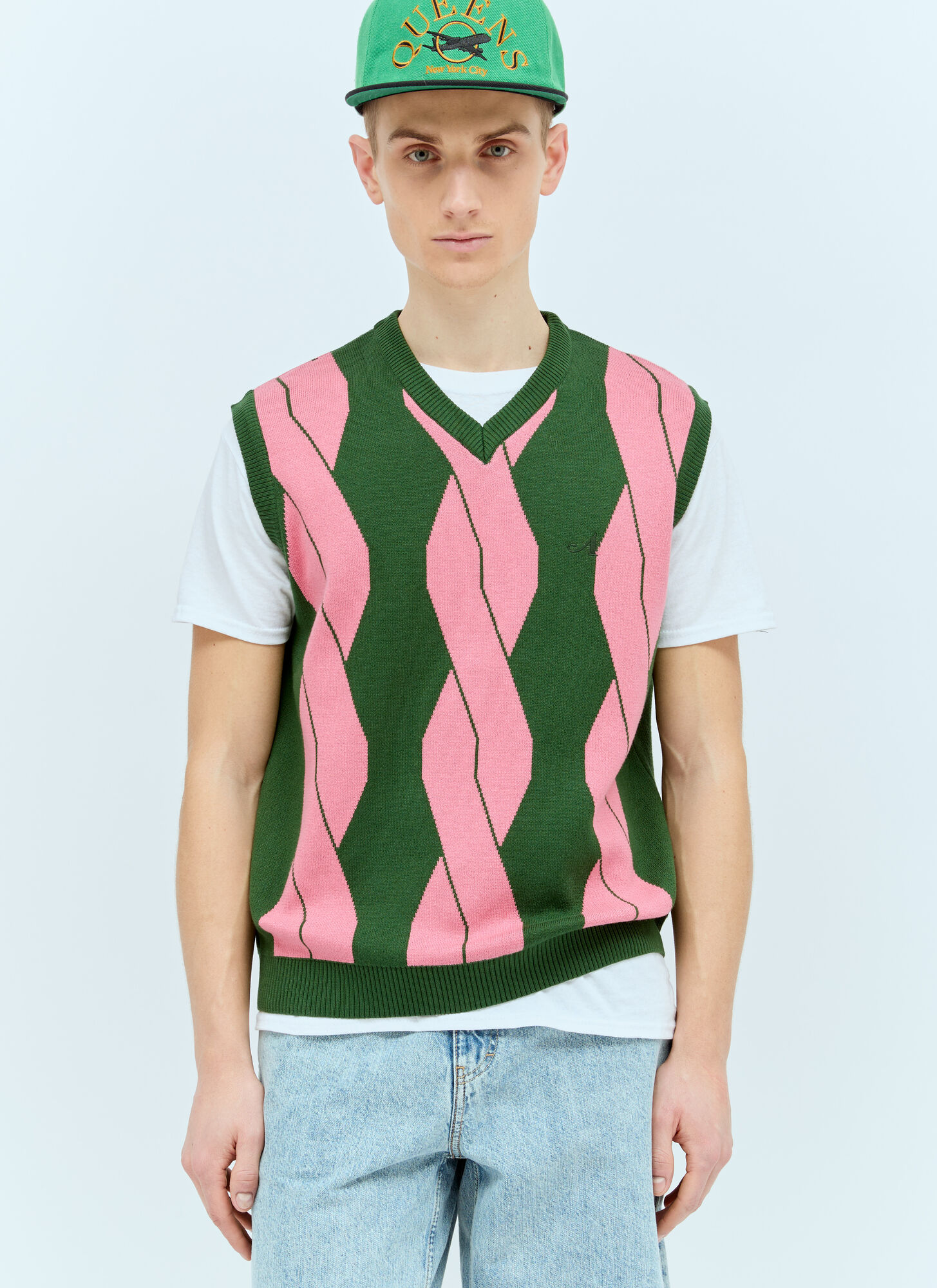 Shop Awake Ny Cable Sweater Vest In Green