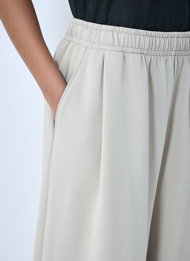 Lacoste Wide-Leg Trousers with Elasticated Waistband Beige lac0264009