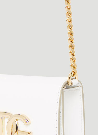 Dolce & Gabbana Logo Plaque Chain Wallet White dol0249094
