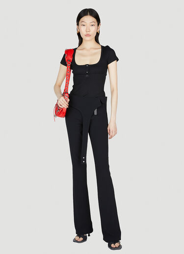 Courrèges Diving Crepe Pants Black cou0252011