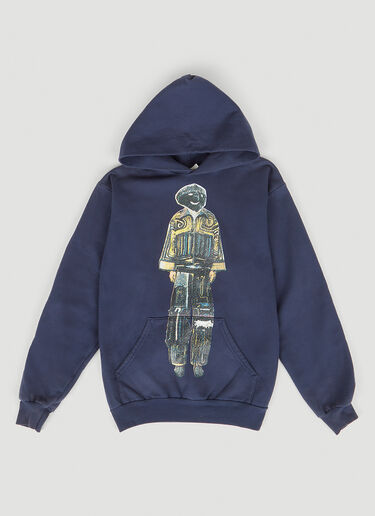 Graphic Print Hooded Sweatshirt DRx FARMAxY FOR LN-CC Graphic Print Hooded Sweatshirt Blue drx0349030