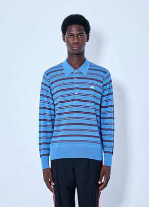 Wales Bonner Beam Polo Light Blue wbn0166005