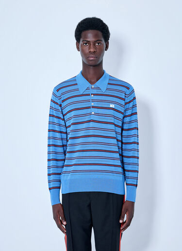 LN-CC® - Wales Bonner: Beam Polo - Light Blue Wales Bonner Beam Polo Light Blue wbn0166005