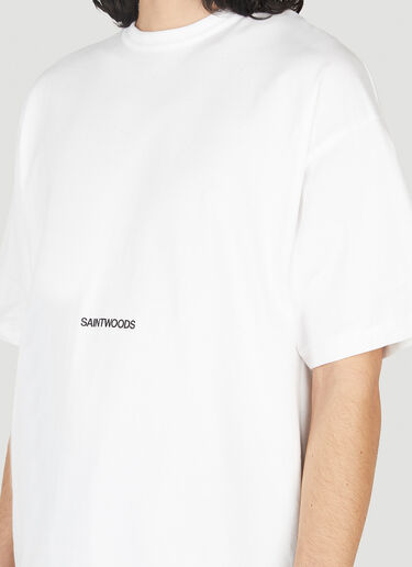 Saintwoods 徽标印花 T 恤 白色 swo0151020