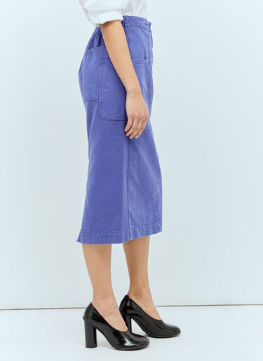 Max Mara Canvas Pencil Skirt Purple max0256067