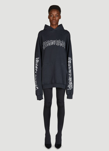 Balenciaga Darkwave Large Fit Hooded Sweatshirt Black bal0355007