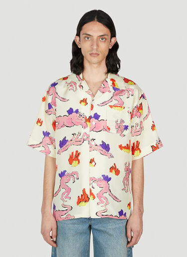 Marni Graphic Print Shirt Ivory mni0151004