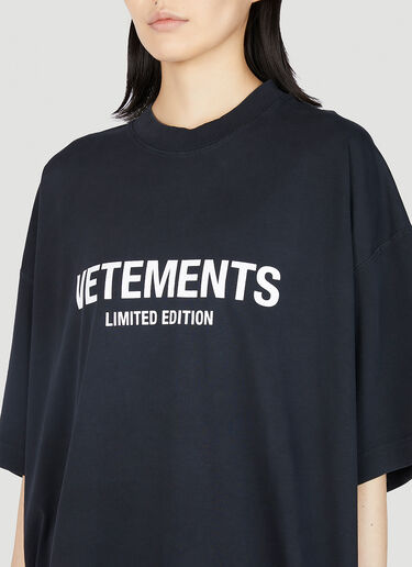 VETEMENTS Logo Limited Edition T-Shirt Black vet0251017