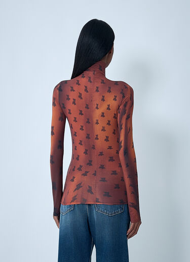 Print Mesh Top Acne Studios Print Mesh Top Brown acn0262039