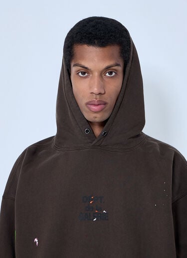 Gallery Dept. Abstract Print Hoodie Brown gdp0163009