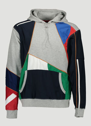 Ahluwalia Studio Patchwork Hooded Sweater Grey ahl0140007