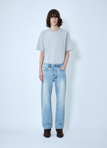 Saint Laurent Loose Straight Mid-Rise Jeans Blue sla0164008