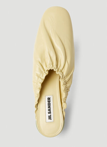Jil Sander Nikki Gathered Mid Heels Beige jil0249026