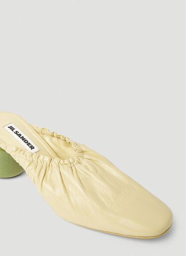 Jil Sander Nikki Gathered Mid Heels Beige jil0249026