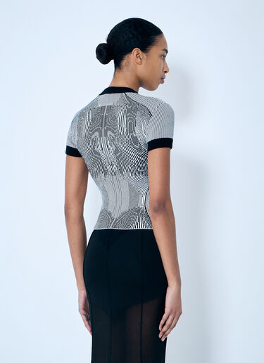 Jean Paul Gaultier Morphing Pinstripe Top Grey jpg0259014